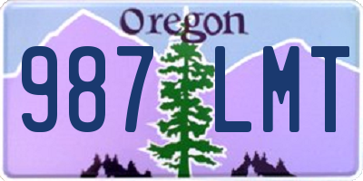 OR license plate 987LMT