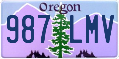 OR license plate 987LMV