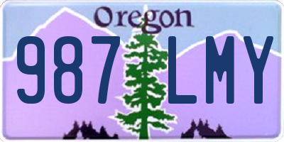 OR license plate 987LMY