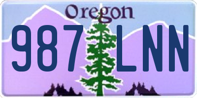 OR license plate 987LNN