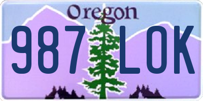 OR license plate 987LOK