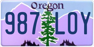 OR license plate 987LOY