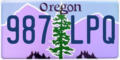 OR license plate 987LPQ