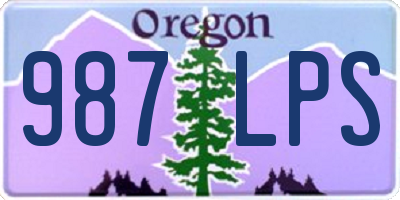 OR license plate 987LPS