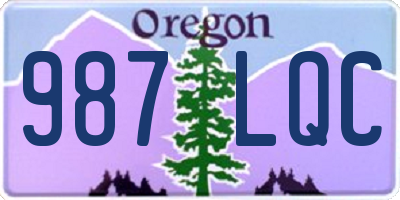 OR license plate 987LQC