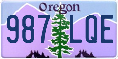 OR license plate 987LQE