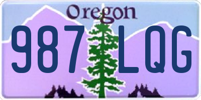 OR license plate 987LQG