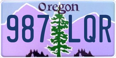 OR license plate 987LQR