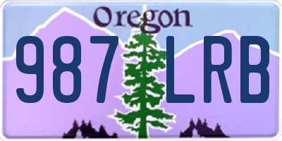 OR license plate 987LRB