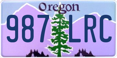 OR license plate 987LRC