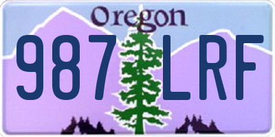 OR license plate 987LRF