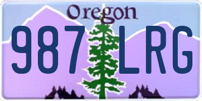 OR license plate 987LRG