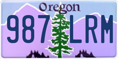 OR license plate 987LRM
