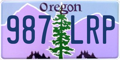 OR license plate 987LRP