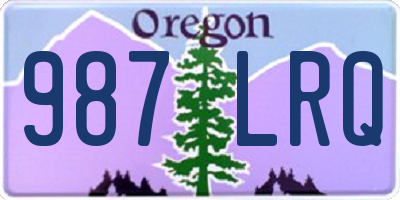 OR license plate 987LRQ