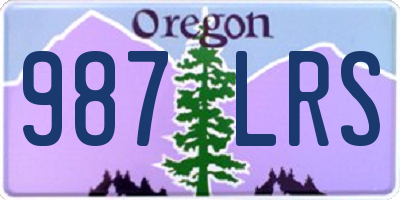 OR license plate 987LRS