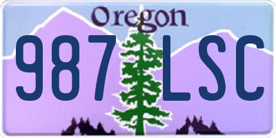 OR license plate 987LSC