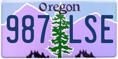OR license plate 987LSE
