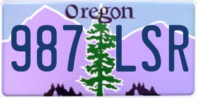 OR license plate 987LSR