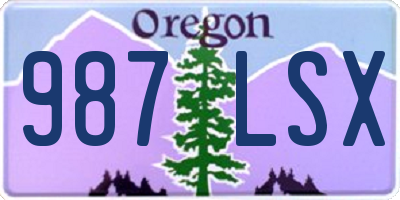 OR license plate 987LSX