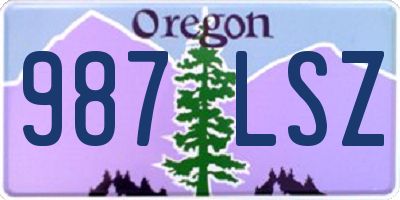 OR license plate 987LSZ