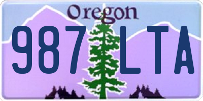 OR license plate 987LTA