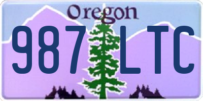OR license plate 987LTC