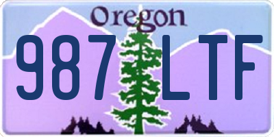 OR license plate 987LTF