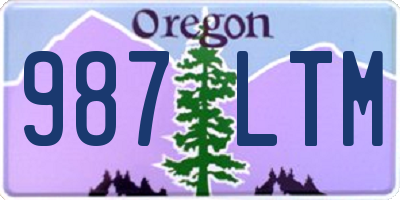OR license plate 987LTM