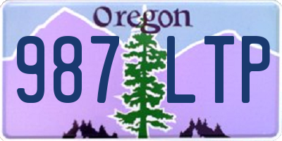 OR license plate 987LTP