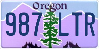 OR license plate 987LTR