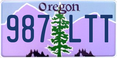 OR license plate 987LTT