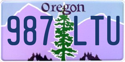 OR license plate 987LTU