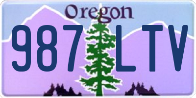 OR license plate 987LTV