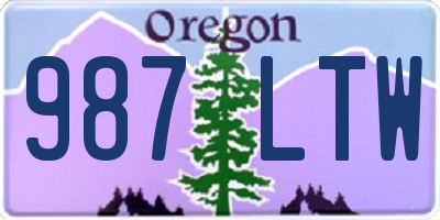 OR license plate 987LTW
