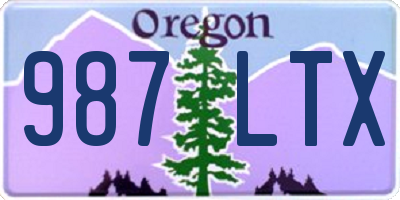 OR license plate 987LTX