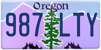 OR license plate 987LTY