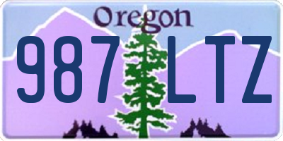 OR license plate 987LTZ