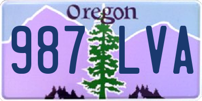 OR license plate 987LVA