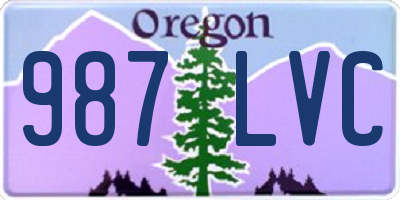 OR license plate 987LVC