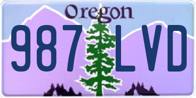 OR license plate 987LVD