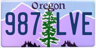 OR license plate 987LVE