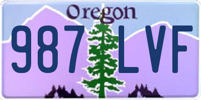 OR license plate 987LVF