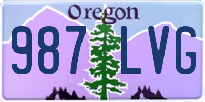 OR license plate 987LVG