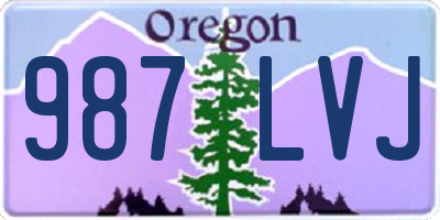 OR license plate 987LVJ