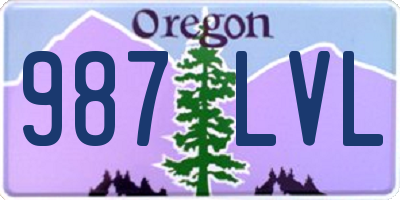 OR license plate 987LVL