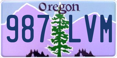 OR license plate 987LVM
