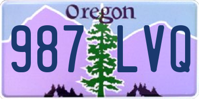OR license plate 987LVQ