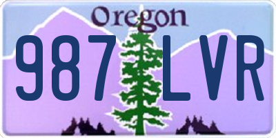 OR license plate 987LVR