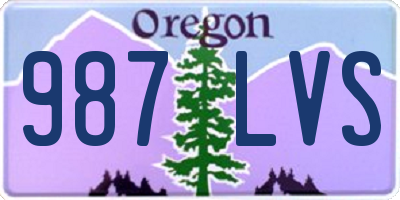 OR license plate 987LVS
